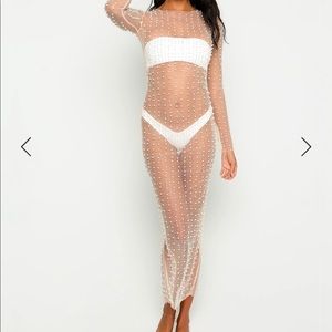 NWT Beach Bunny Pearl Nude Swim Cover-Up